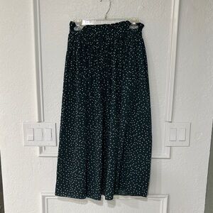 green Polka Dot midi Skirt